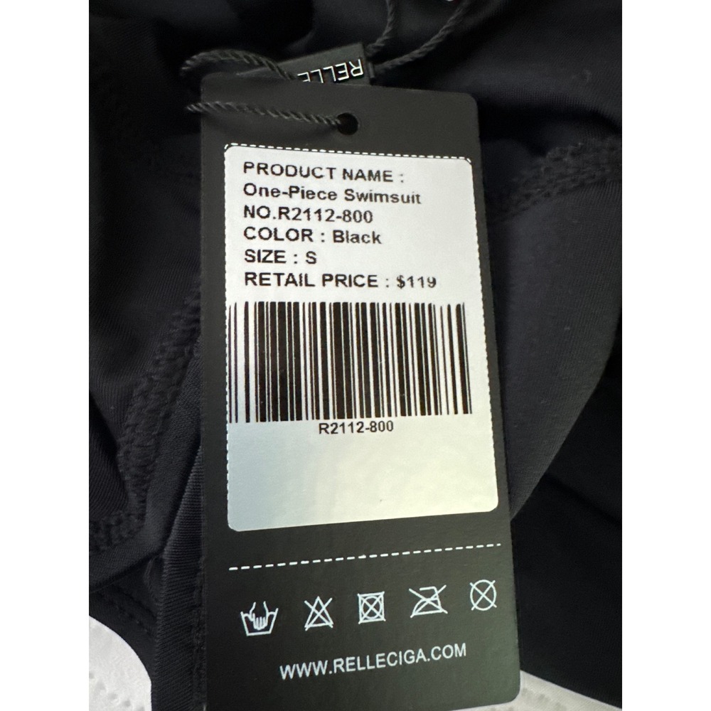 NWT RELLECIGA Black One Piece Skirt Swimsuit Size Small - Picture 12 of 12